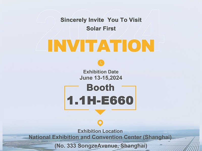 Solar First Group cordially invites you to Shanghai SNEC EXPO 2024